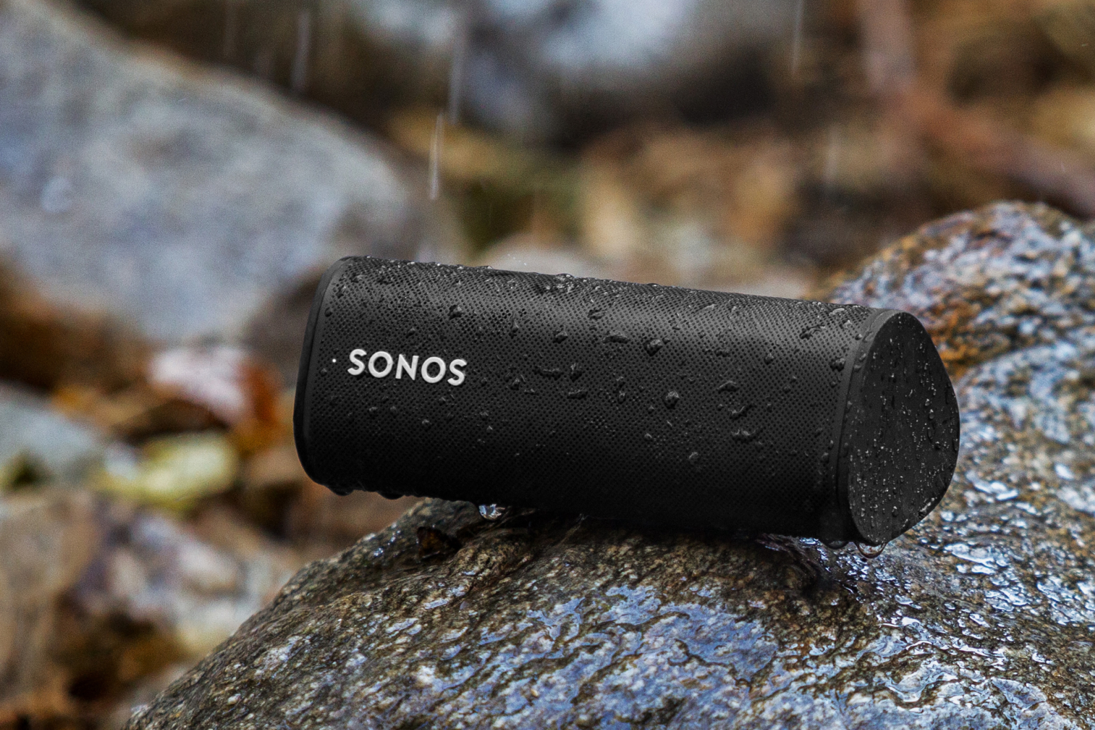 Wet Shadow Black Roam SL outdoors on a rocky surface