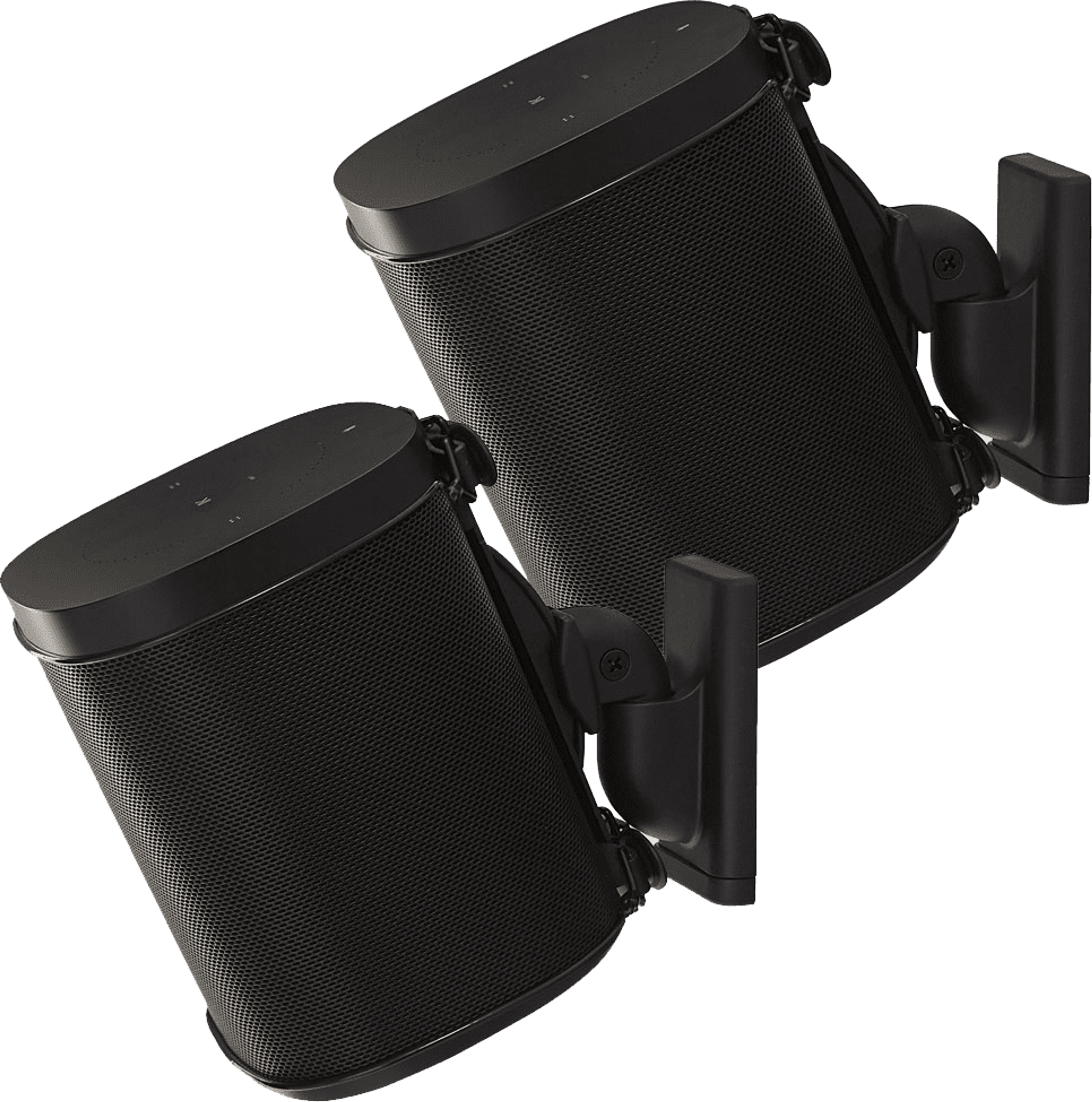Fixation murale Sanus pour paire de Sonos One noirs