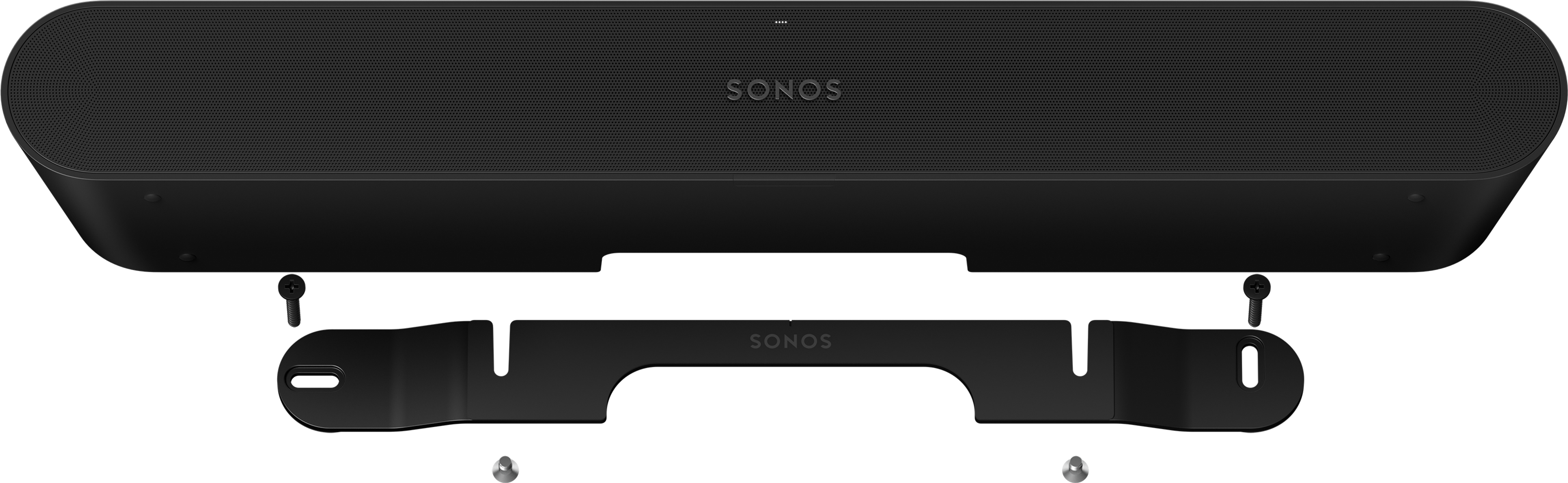 Fixation murale avec Sonos Ray noire - face avant